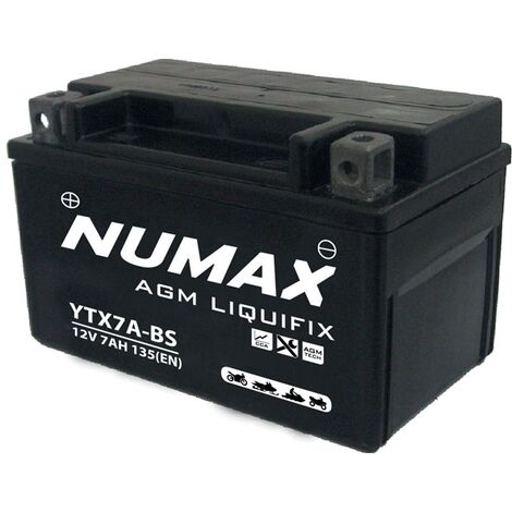 Batterie moto Numax Premium AGM YTX7A-BS 12V 6Ah 105A