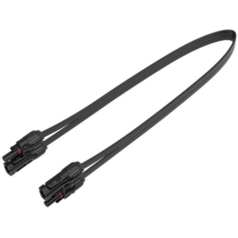 Eco Flow – Câble électrique extra plat 0,5m – Connecteur MC4 pour panneaux solaires – Installation facile sans perçage – Compatible micro-onduleur PowerStream