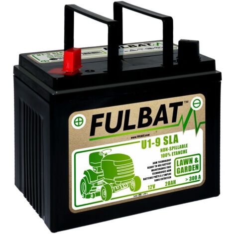 Fulbat – Batterie moto 12V 28Ah AGM sans entretien – Technologie Absorbent Glass Mat – Poids 6.45kg pour motos et tondeuses