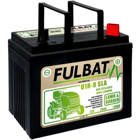 Fulbat – Batterie moto AGM 12V 28Ah – Technologie sans entretien – Dimensions 195x125x175mm – Performance durable pour motos - U1R-9