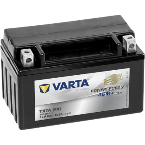 Batterie Moto VARTA Powersports AGM Active TX7A (FA) - 12V 6Ah 105A
