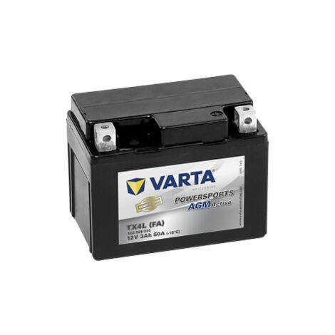 Batterie Moto VARTA Powersports AGM Active TX4L (FA) - 12V 3Ah 50A