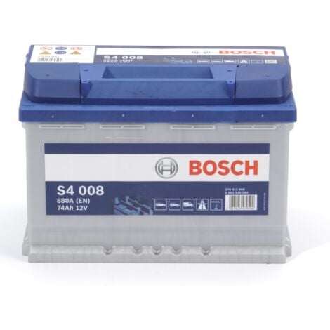 Batterie de démarrage Auto BOSCH S4008 - 12V 74Ah 680A (EN)