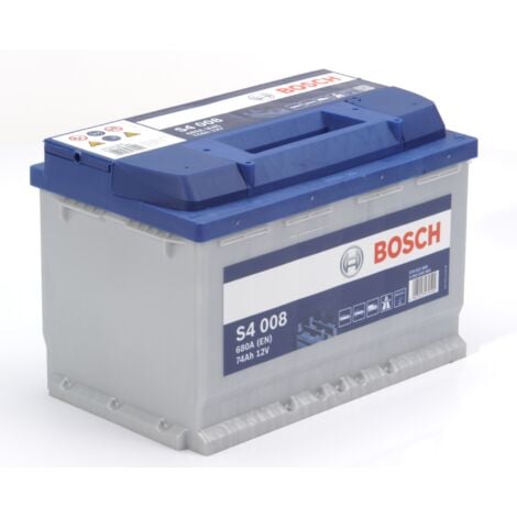 Batterie de démarrage Auto BOSCH S4008 - 12V 74Ah 680A (EN)