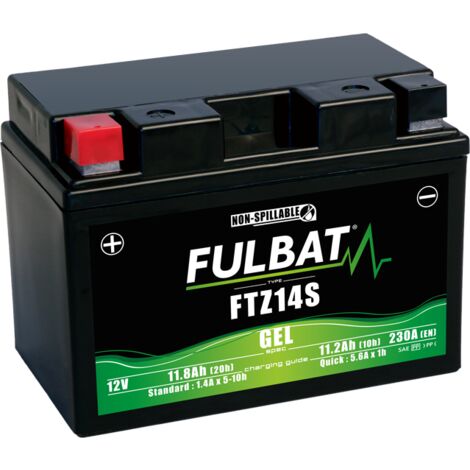 Batterie moto FULBAT FTZ14S GEL 12V 11.2Ah 230A – 100% étanche – Longue durée de vie – Faible auto-décharge – Anova