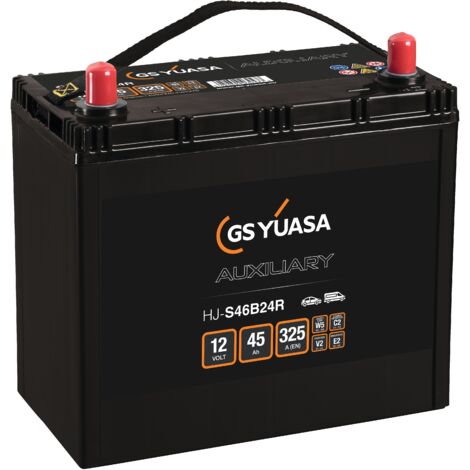 Batterie Yuasa HJ-S46B24R auxiliaire 12 V 45 AH 325 AMPS L 238 l 129 H 227