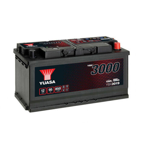 Yuasa – Batterie voiture 12V 95Ah 850A – YBX3019 – Technologie plomb calcium sans entretien – Démarrage rapide en conditions difficiles