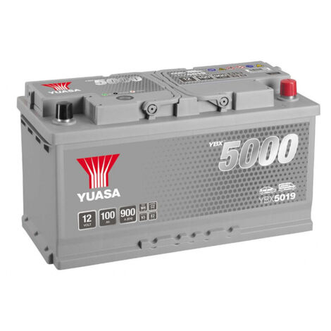 Yuasa – Batterie voiture 12V 100Ah 900A – Technologie plomb calcium – Sans entretien – Longueur 353mm – Pour démarrage automobile