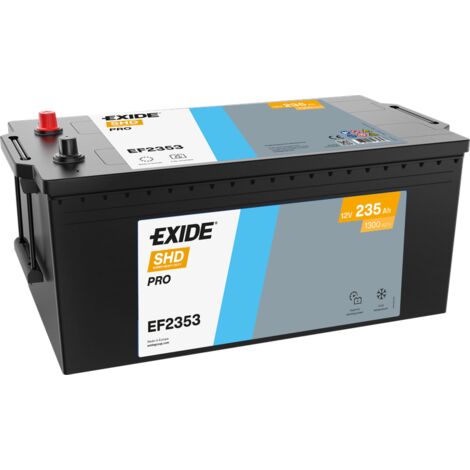 BATTERIE EXIDE CV RANGE D06 12V 235AH 1300A 518X279X240 +G EF2353
