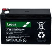 Batterie Plomb Etanche Stationnaire Lucas VRLA AGM LSLA9-12 12V 9Ah.