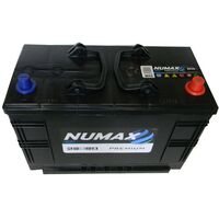 Numax – Batterie de démarrage poids lourds 663H – 12V 110Ah – Intensité 800A – Classique CA/CA – Dimensions 345 x 173 x 234mm