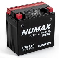 Batterie moto Numax Premium AGM YTX14-BS 12V 12Ah 200A