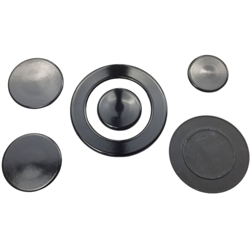Franza Kit 2 Griglie In Ferro Smaltato Nero Per Ariston Hotpoint Indesit – Ricambio C00064001, Misura 542x252 Mm