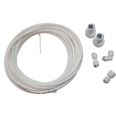 Ersatzteil - Wasserzulauf-Set: Schlauch (6 m) + Anschlüsse UKT001 -  - WHIRLPOOL, BAUKNECHT, KITCHENAID, ARISTON HOTPOINT, SAMSUNG, IGNIS, AMANA, SMEG, ELECTROLUX, ADMIRAL, AEG, IKEA, SCHOLTES