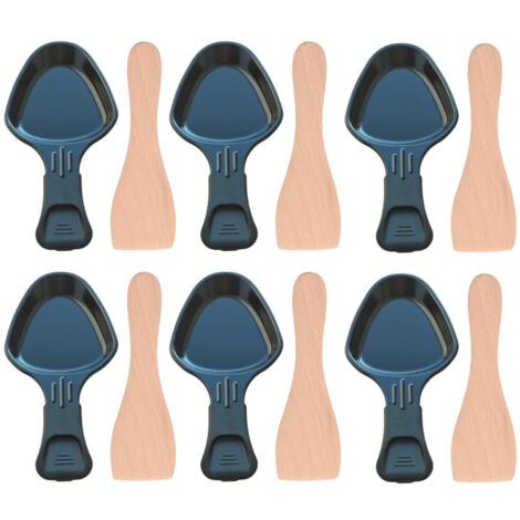 Ersatzteil - Set aus 6 Raclette-Pfännchen und 6 Holzspateln -  - TEFAL, MOULINEX
