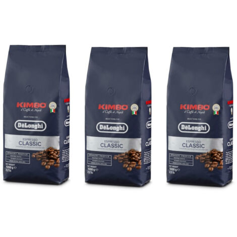 Ersatzteil - Lot de 3 paquets de café en grains KIMBO 1kg -  - DELONGHI, KENWOOD, ARIETE, BRAUN, ROWENTA, SIMAC, SUPERCALOR, BIFINETT, SILVERCREST, ENKHO