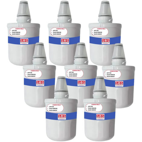 Ersatzteil - SOS Accessoire Lot de 8 filtres à eau AQUAPURE / APP100 pour Réfrigérateur, congélateur SAMSUNG 484000000513, DA29-00003G - - SAMSUNG (1/2)