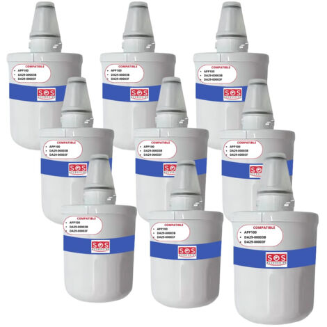 Ersatzteil - SOS Accessoire Lot de 9 filtres à eau AQUAPURE / APP100 pour Réfrigérateur, congélateur SAMSUNG 484000000513, DA29-00003G - - SAMSUNG (1/2)