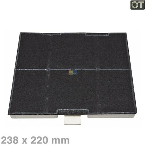 Bosch Siemens Aktivkohlefilter, Kohlefilter 238 x 220 mm, rechteckig für Dunstabzugshaube - 00744075, 744075 ersetzt 00669419, 669419