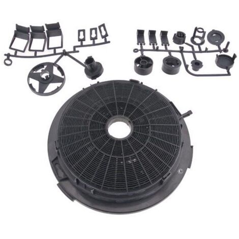 Wpro - kohlefilter d210 mit befestigungsschellen (ø210 x 30 m) - 484000008655 - 8015250041705