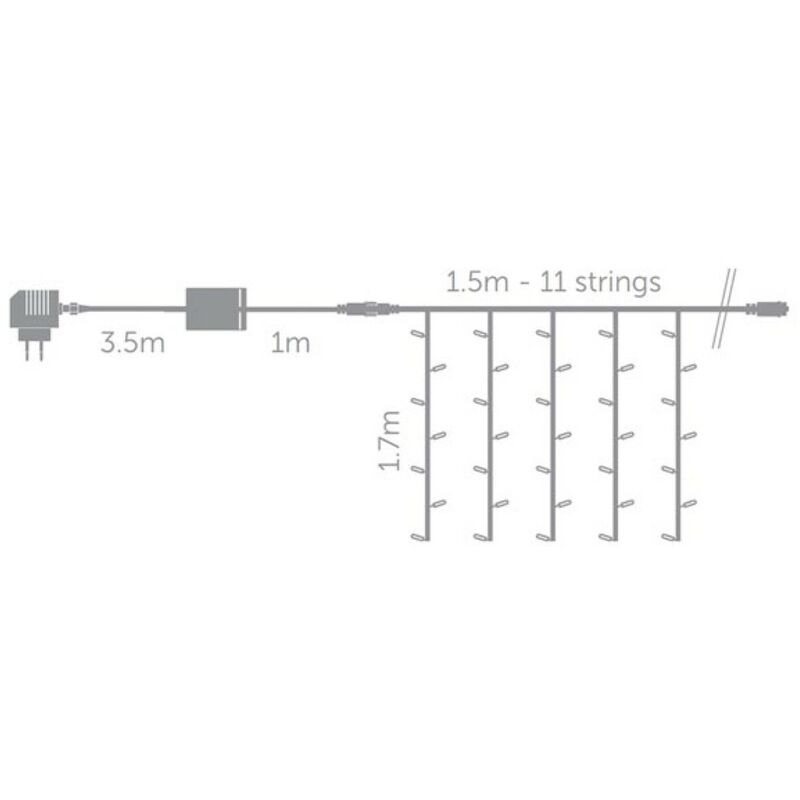 Fil lumineux flexible double ligne 5 mm 3.6W - 10 mètres blanc +