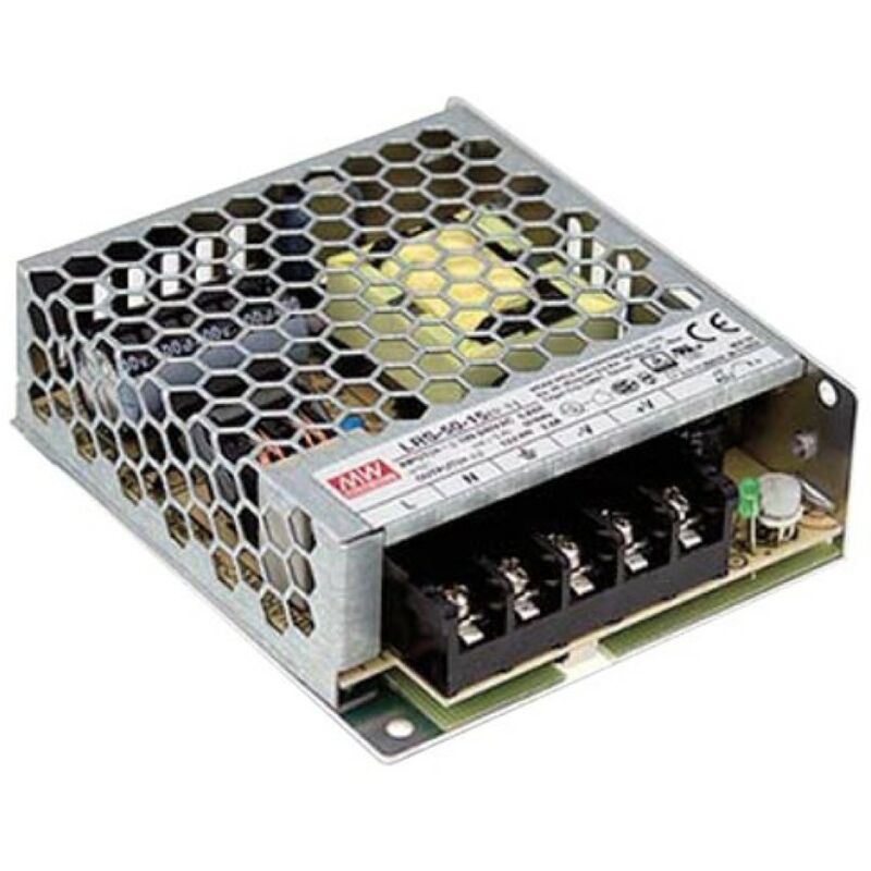 Mean Well ALIMENTATION Á DÉCOUPAGE POUR ÉQUIPEMENT INFORMATIQUE - 1 SORTIE - 50 W - 24 V - CHÂSSIS FERMÉ - USAGE PROFESSIONNEL UNIQUEMENT
