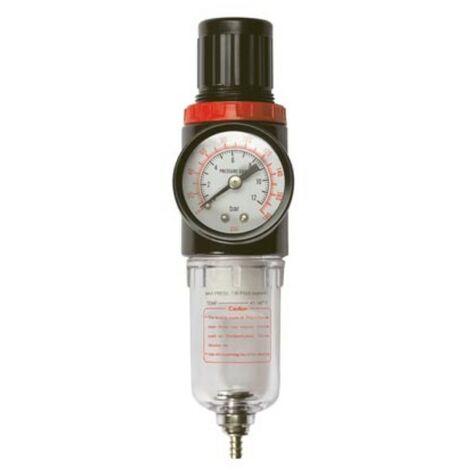 Stanley Régulateur de pression avec une pression maximale de 12 Bar et 180 PSI, diamètre de 3,5 mm, hauteur de 16 cm, robuste en PVC et plexiglas, régulation précise de la pression pour une (1/3)