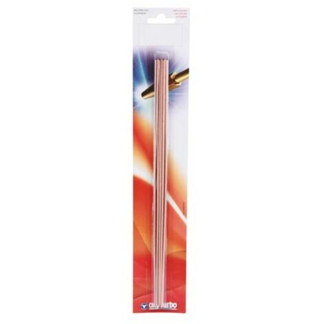 Oxyturbo Baguettes de brasage cuivre phosphore 330 mm 10 pièces, baguettes pour tuyaux en cuivre, métal d'apport pour chalumeau, adaptées au CVC plomberie et installations (1/3)