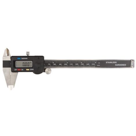 Toolland – Pied à coulisse numérique 3472 – Acier inoxydable – Portée 150 mm – Résolution 0,01 mm – Affichage LCD pour mesures précises - RI7312