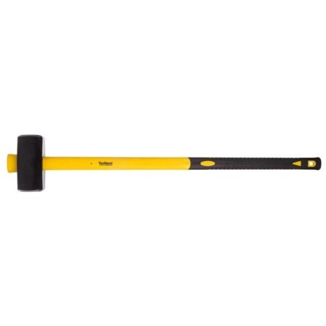 Toolland Marteau de démolition 4 kg avec tête en acier et manche en fibre de verre, idéal pour travaux de démolition et de rupture, frappes puissantes et prise sûre (1/3)