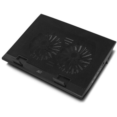 ACT Support pour ordinateur portable, avec ventilateur, hauteur réglable en 2 positions, hub 4 ports (1/4)