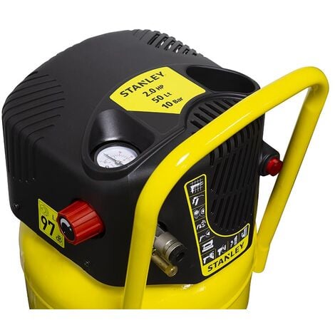 Stanley Compresseur, compresseur d'air sans huile, vertical, 2 ch, 10 bar, cuve 50 L