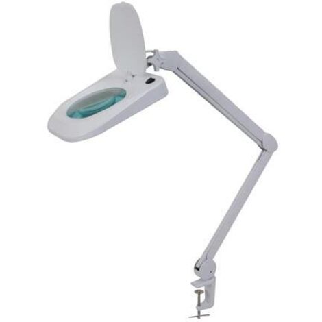 Velleman Lampe loupe LED avec pince, lampe grossissante 10 W, grossissement 2,25x, lentille 5 dioptries 152 mm, lumière du jour 6500 K, pour lecture, diamond painting, beauté et travaux de précision (1/6)