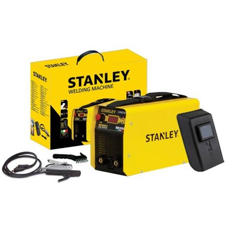 Stanley – Poste à souder MMA 15-200 A – Courant réglable 15-200 A – Électrodes Ø 1,6 à Ø 5,0 mm – Tension 230V – Compact et portable (1/2)
