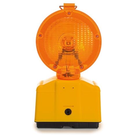 Perel Lampe de chantier LED orange, pour une grande visibilité sur le chantier ou dans les zones dangereuses (1/5)