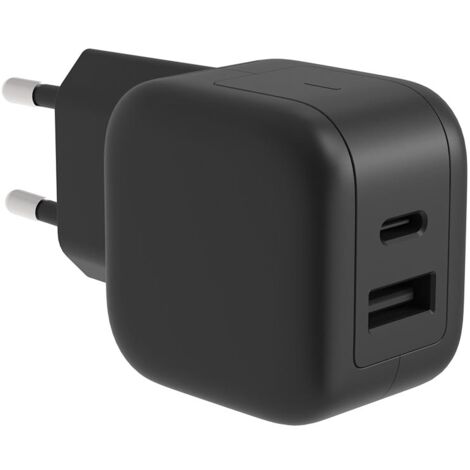 Chargeur Usb Rapide Avec Gan Fast Technology - 2 Sorties - Usb-a & Usb-c - 30w (1/5)