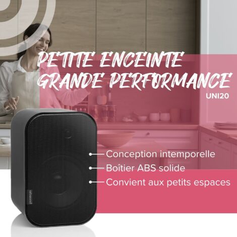 Artsound UNI20 - Lot De 2 Enceintes Passives HiFi 2 Voies 10-40W - Support Mural Rotule