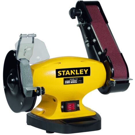 Stanley – Touret à meuler avec ponceuse à bande 150 mm – Moteur 330W – Meule 150 mm et bande abrasive 50 x 686 mm – Pour meulage et ponçage métal bois plastique (1/6)
