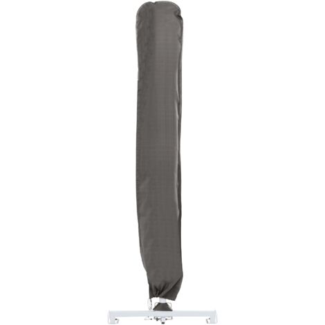 Perel Housse de protection pour parasol déporté et parasol classique jusqu’à 4.5m, anti-UV, imperméable, fermeture éclair, bâche robuste en polypropylène, facile à installer, diamètre 64 cm, hauteur