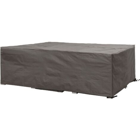 Perel – Housse de protection pour salon de jardin – Rectangulaire 240 x 180 x 75 cm – Imperméable en polypropylène tissé – Résistante aux UV