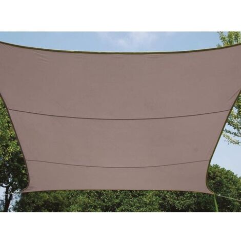 VOILE SOLAIRE - RECTANGULAIRE - 2 x 3 m - COULEUR: GRIS TAUPE (1/10)