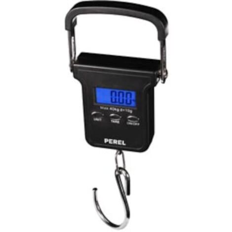 Perel Pèse-bagage, numérique, max. 40 kg, fonction tare, extinction automatique, écran LCD, noir, acier inoxydable