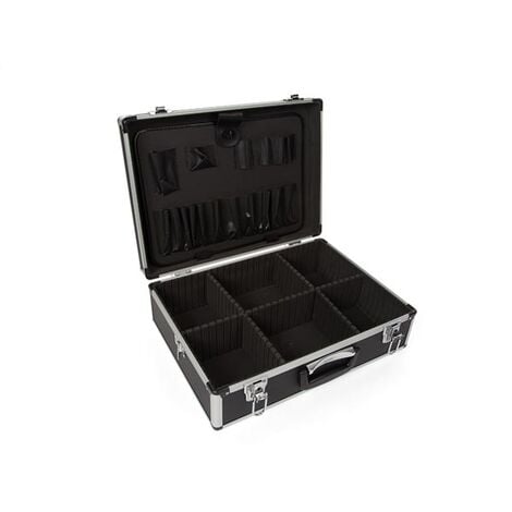 Valise à outils en métal avec poignée pliante, boîte à outils portable,  fermeture à loquet, mallette
