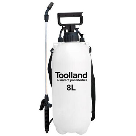 Pulvérisateur à pression avec lance - 8 litres - Noir et blanc (1/6)