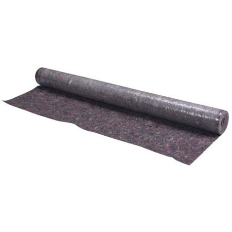 Toolland – Protection de sol feutre et plastique 1 m x 10 m – Résistant à l'humidité – Pour travaux de peinture et rénovation – Réutilisable