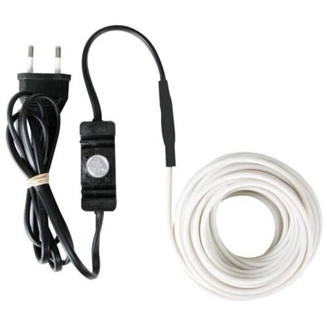 Perel – Cordon antigel avec thermostat 12 m – Protection tuyaux contre gel – Thermostat intégré – Tension 230V – IP68 pour extérieur - RI8665
