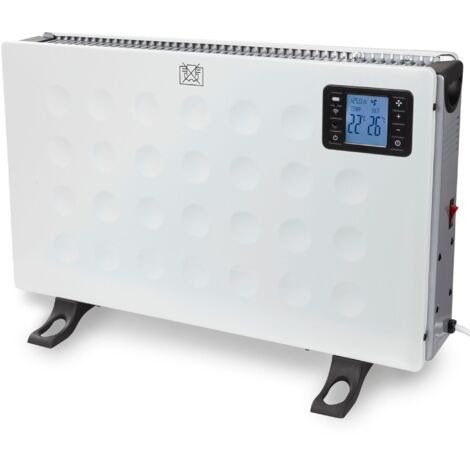 Perel – Chauffage convecteur mobile 2000W – 3 niveaux de chaleur – Thermostat régulateur – Protection surchauffe – Télécommande et application Tuya