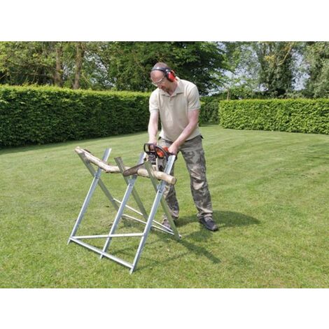 Chevalet De Sciage Roughneck Logger's Mate - Portée 150 Kg, Réglable En Hauteur, Pliable Pour Rangement - 39,5x39,5x7 Cm