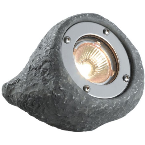 Garden Lights Spot LED de jardin 12V éclairage extérieur blanc chaud 3000K, 3W 190lm IP68 étanche aspect pierre avec câble, plug & play pour allée terrasse plantes (1/3)
