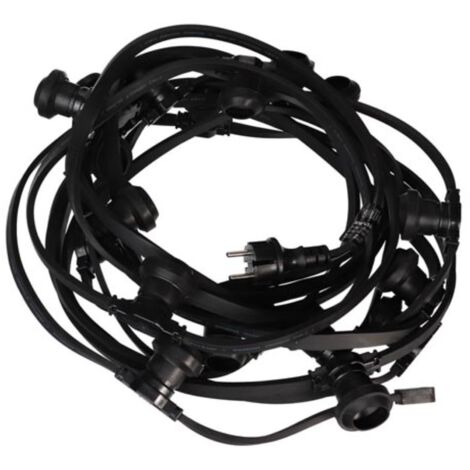 HQ-Power Guirlande lumineuse, sans ampoules, pour intérieur et extérieur, 20 x E27, 10 m (1/5)